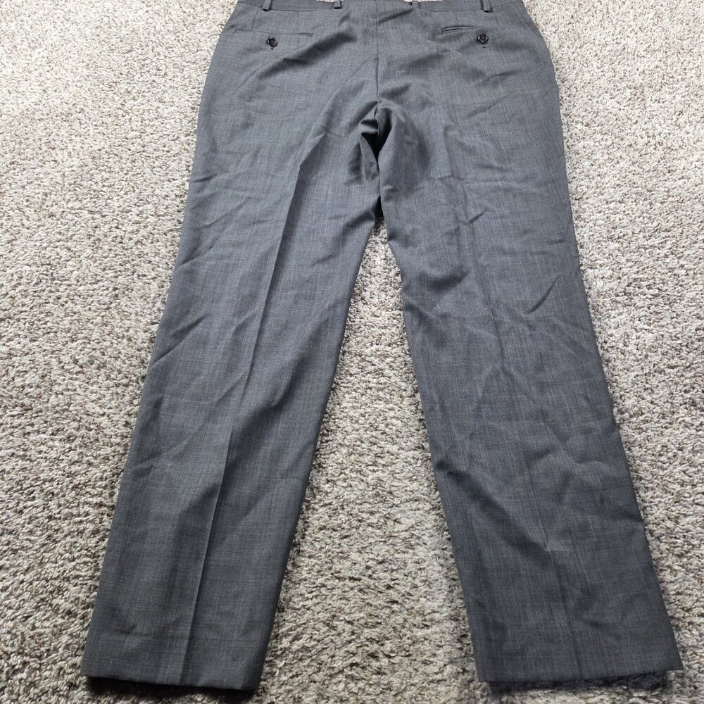 Lauren Ralph Lauren Dress Pants Mens 38x32 Gray Poly Blend Flat Front Trousers - Picture 5 of 7